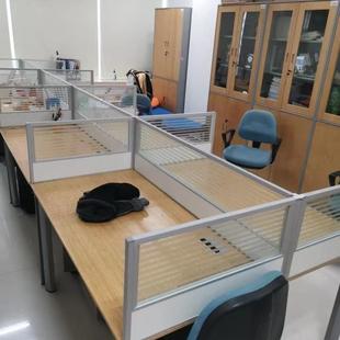 可定办公桌桌面屏风挡板铝合金加高隔音隔板隔断桌子防掉落围jω