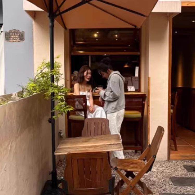 户外遮阳伞靠墙半边伞庭院伞天台阳台花园遮阳棚休闲网红花园露台