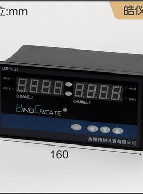皓仪两通道温控仪KCM-XJ21ARS输入2路4-20mA输出继电器带通讯