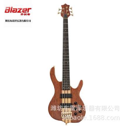 厂家直销五弦通体电贝司花梨枫木双层琴体主动拾音器贝斯BASS