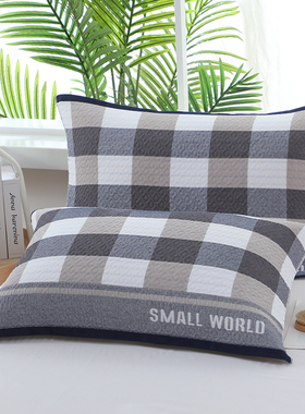 简约枕巾一对装可爱加大加厚枕头巾四季学生成人情侣盖巾吸汗