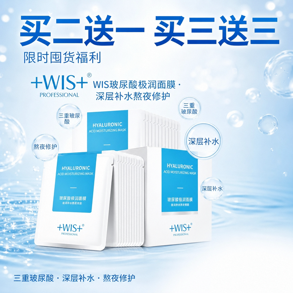 WIS极润补水控油无痕面膜图片