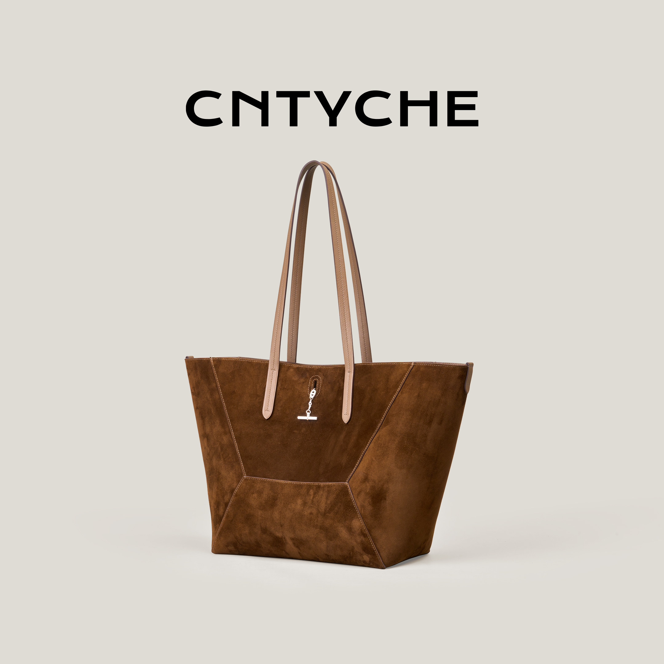 CNTYCHE/堤喀新款麂皮大托特包轻复古时尚大容量通勤单肩手提女款,箱包皮具/热销女包/男包,托特包,淘宝优惠券,粉丝福利购,淘宝优惠卷