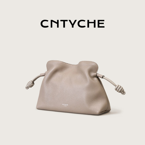 CNTYCHE/堤喀进口鹿皮福袋包2025新款云朵包斜挎超火夏天女
