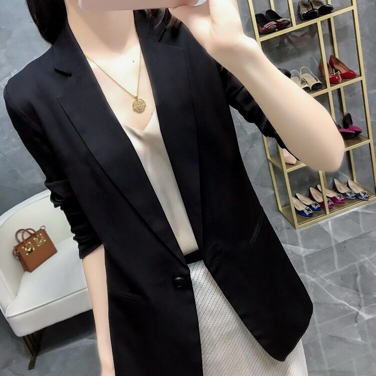 大码女装薄款西装2026夏装韩版优雅胖MM显瘦七分袖西服防晒衫外套