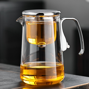 2025新款飘逸杯磁吸分离泡茶壶玻璃内胆冲茶器办公室专用高档茶具