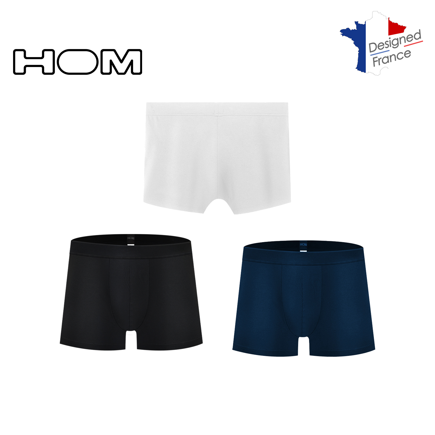 HOM莫代尔抗菌男士平角内裤