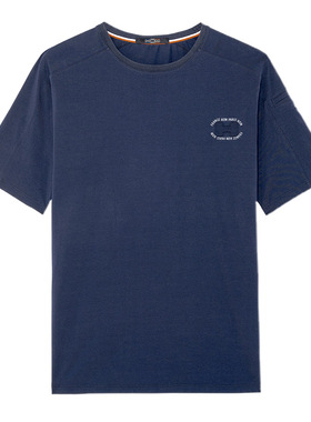 法国HOM正品男士纯棉透气短袖T恤纯色圆领休闲上衣内搭打底衫男