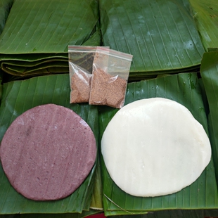 包邮云南德宏特产紫米糯米粑粑紫米糍粑饵块傣族手工舂制粑粑袋装