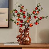 乐洁派新中式 玄关客厅葫芦摆件福禄花瓶摆设家居工艺品乔迁新居送