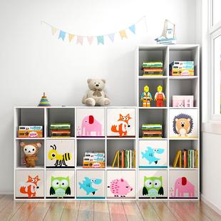 可比熊实木书柜格子柜落地收纳柜儿童储物柜客厅书架置物架组合柜