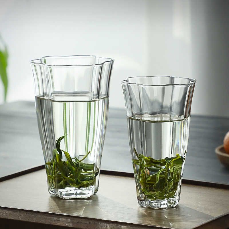 高颜值加厚耐高温高硼硅玻璃高透明高端绿茶杯子专用花茶杯泡茶杯图片