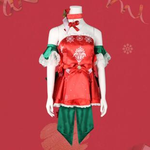 圣诞主题圣诞装动漫角色同款甜美可爱红色连衣裙少女装扮裙子套装