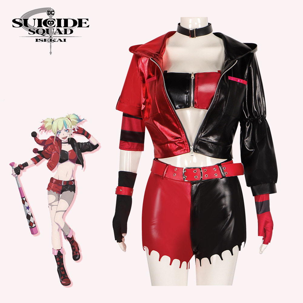 异世界自杀小队cos服哈利奎恩皮衣小丑女棒球服cosplay舞台表演服