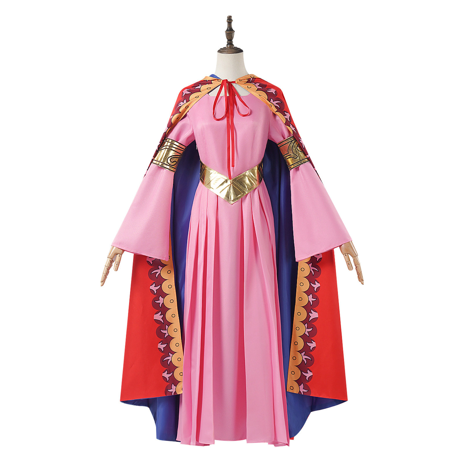 海贼王cos服装薇薇公主粉色连衣裙红蓝披风角色扮演舞台演出套装