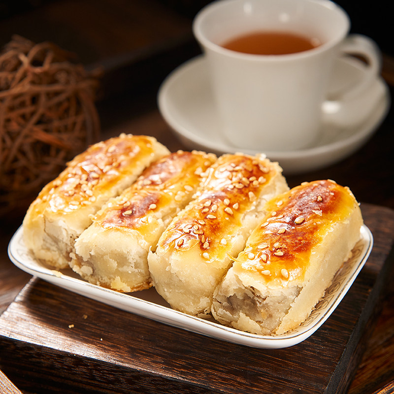 宫廷糕点铺葱油酥饼四川特产成都文殊院传统手工制作老式零食小吃