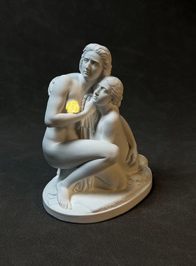 速发丹麦艺术人物雕手桌面酒柜书架梳妆台装饰手件塑工制作节日伴