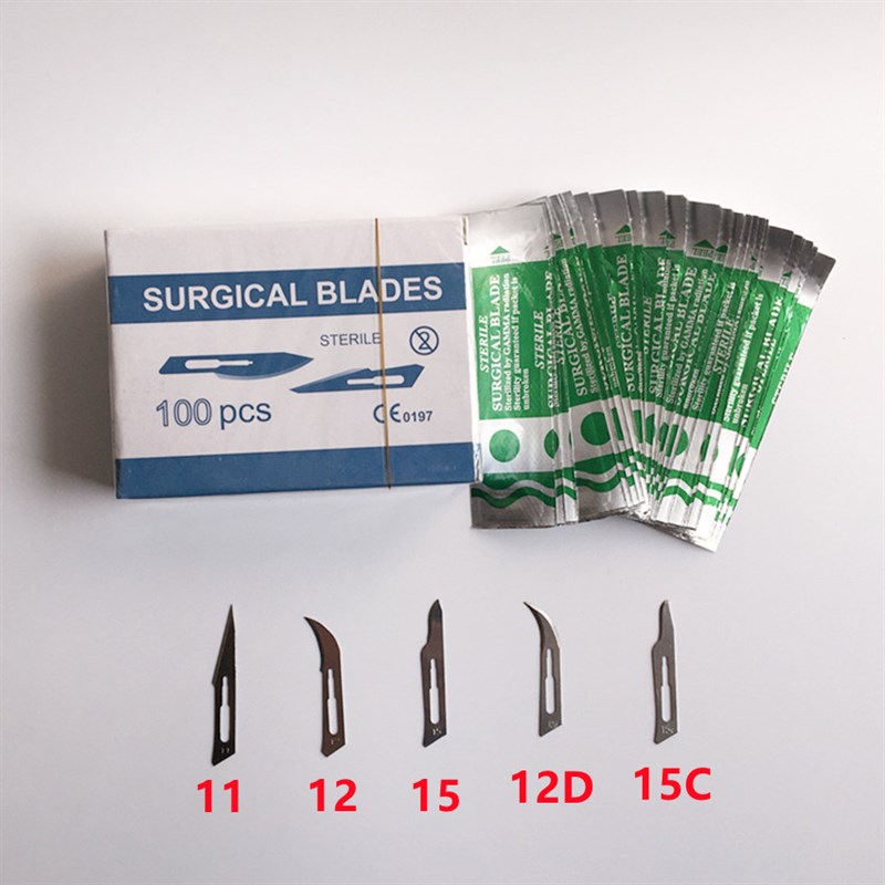 速发12无片刃刀双种植一次性D菌手术镰刀型刀片口腔齿科