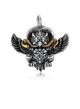 速发藏式吊坠金翅大鹏鸟配饰文玩手串配件复古小件侧挂饰品