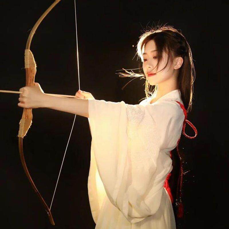儿童弓箭玩具传统竹木制弓箭COS表演成人道具道具弓成人表演舞台