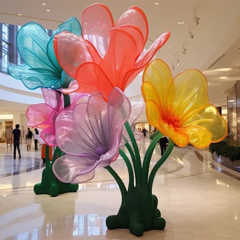 速发发光玻璃钢花束小雏菊花造型座椅摆件 公园景区 美陈婚庆道具