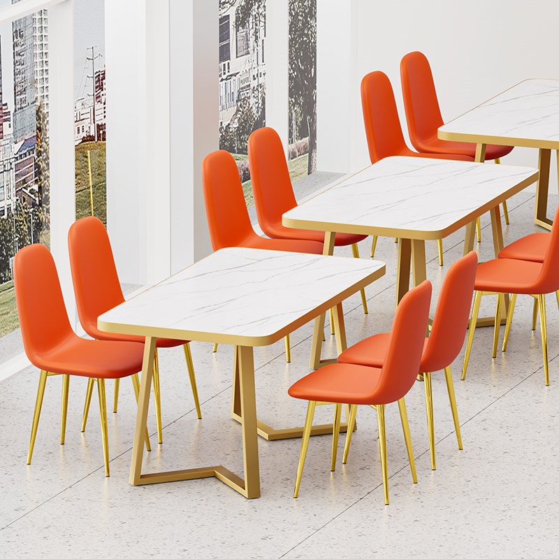 速发餐桌家用房小吃奶茶店桌椅饮装组合一桌四椅餐套商用吃饭桌子