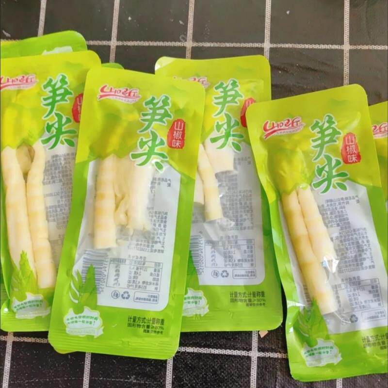 正宗山椒脆笋酸笋泡椒笋尖小包装酸辣竹笋休闲零食新鲜小零食开袋