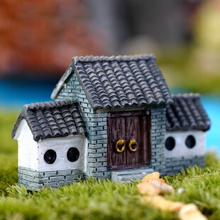 速发微品饰迷你古代建筑中式朱门牌楼城门房子树脂造景盆景装观景