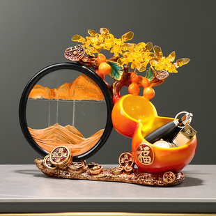 速发新中式福禄收纳流沙画摆件电视柜装饰品家厅摆件客居户入玄关