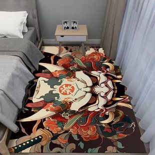 浮世绘3日式ins风地垫房间书房防滑垫保护垫家用卧室隔音床边地毯