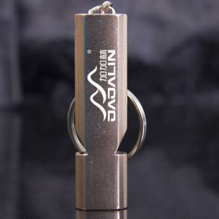 加加林 铝合金双频求生口哨 双管户外生存救生哨子装备