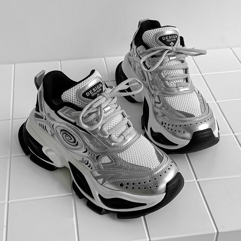 老爹鞋新款2025新款休闲鞋隐形内增高10CM运动鞋情侣男女厚底鞋潮