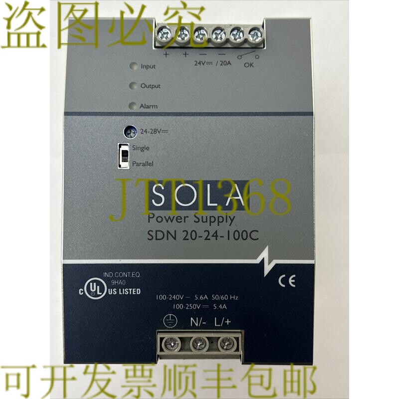 原装供应SOLA SDN 20-24-100C 电源 24VDC 20A 100-240VAC 5.6A 1