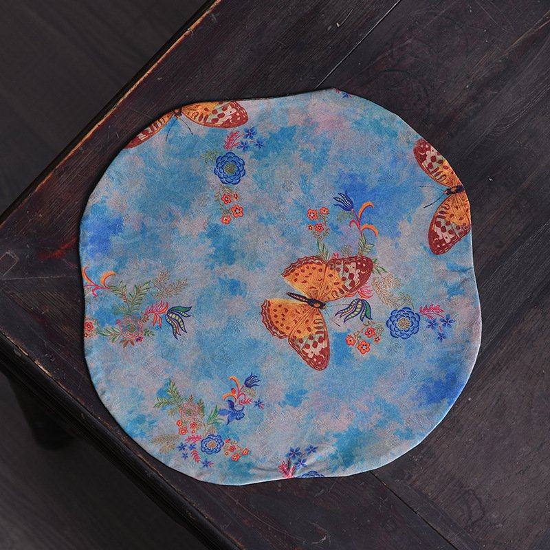 新中式餐桌垫子禅意香云纱复古小茶垫轻奢高级感桌旗布双面隔热垫,居家布艺,茶席,淘宝优惠券,粉丝福利购,淘宝优惠卷