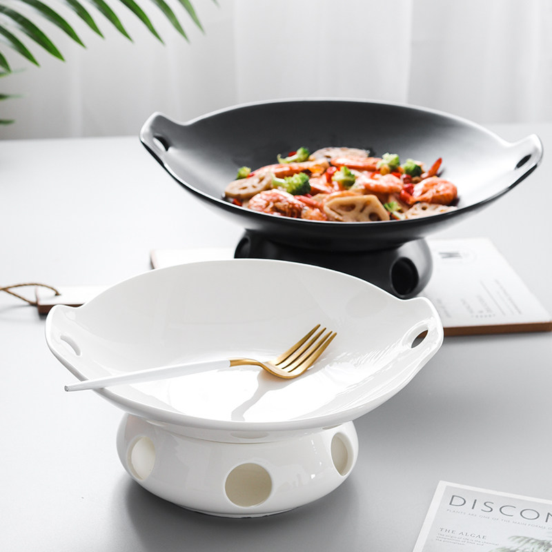 速发陶瓷明炉干锅酒精炉酒家用小火锅子精商用煲温餐具保加热炉