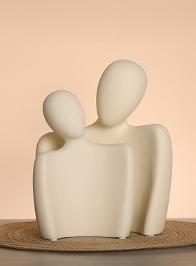 速发简饰轻奢艺术人物摆件客厅酒视柜书柜电柜高级感家居软装约品