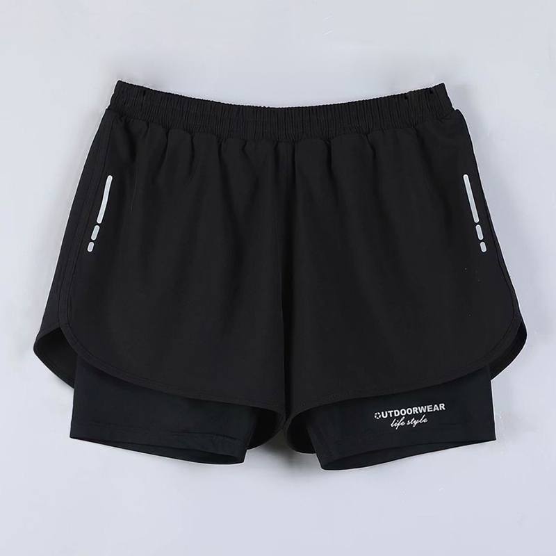 速发新款男士游角裤双层防尴尬泳干加大码平速成人沙滩裤游泳装备