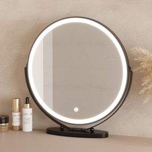 速发化妆镜灯带风用镜学生宿舍家台式桌面高清梳妆台镜子