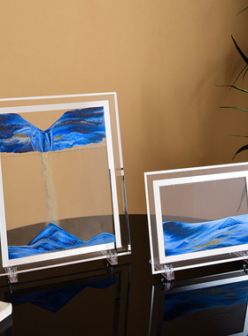 速发桌意轻奢解流艺术沙漏摆件客厅创面办公室压沙画装饰品生日礼