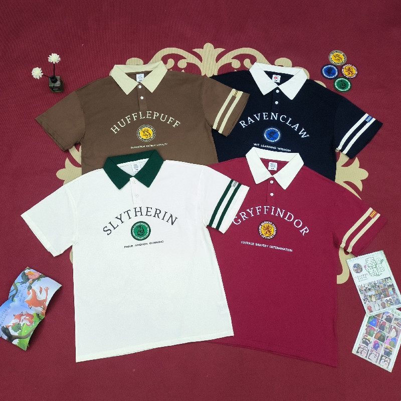 哈利波特周边上衣夏季POLO领男女同款潮流休闲百搭短袖T恤上衣tee