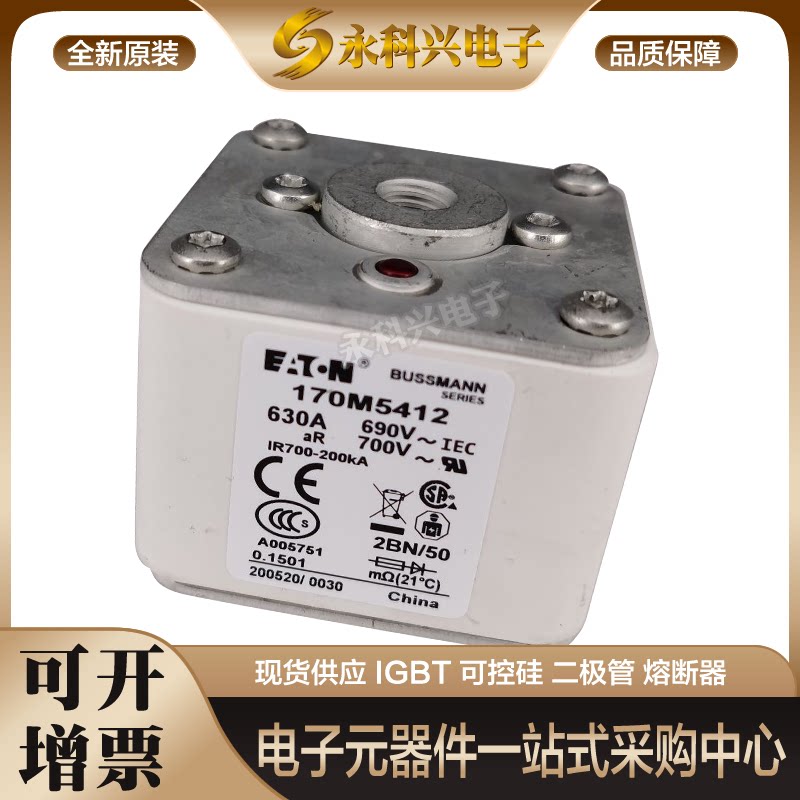 全新进口巴斯曼熔断器170m5647/5648/5649/5650/6494/6495/6496