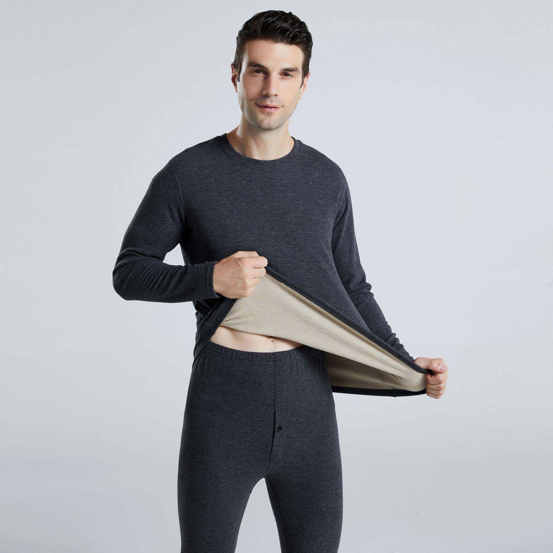 蚕丝羊毛男士保暖内衣套装面双面绒秋衣秋裤韩版,女士内衣/男士内衣/家居服,保暖套装,淘宝优惠券,粉丝福利购,淘宝优惠卷