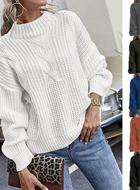 womens autumnwinter pullover sweater  medium neck smooths