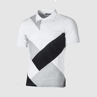 sleeved Mens patchwork short shirt