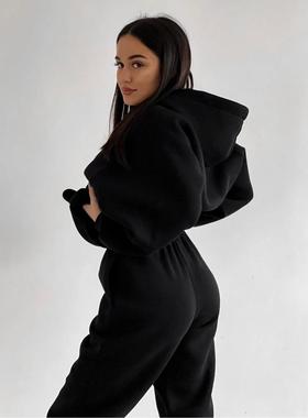 femme combinaison overalls jumpsuit hoodie women casual