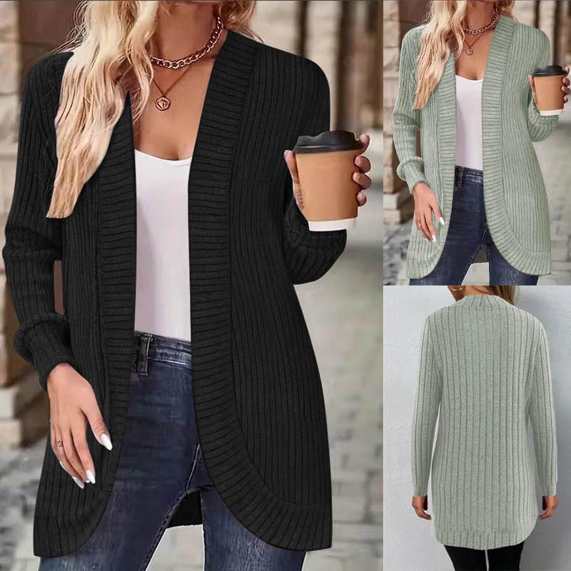 women for jacket cardigan sleeve long knitted fashion