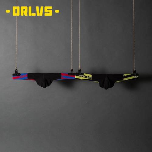 Refreshing elastic color matching belt mens thong