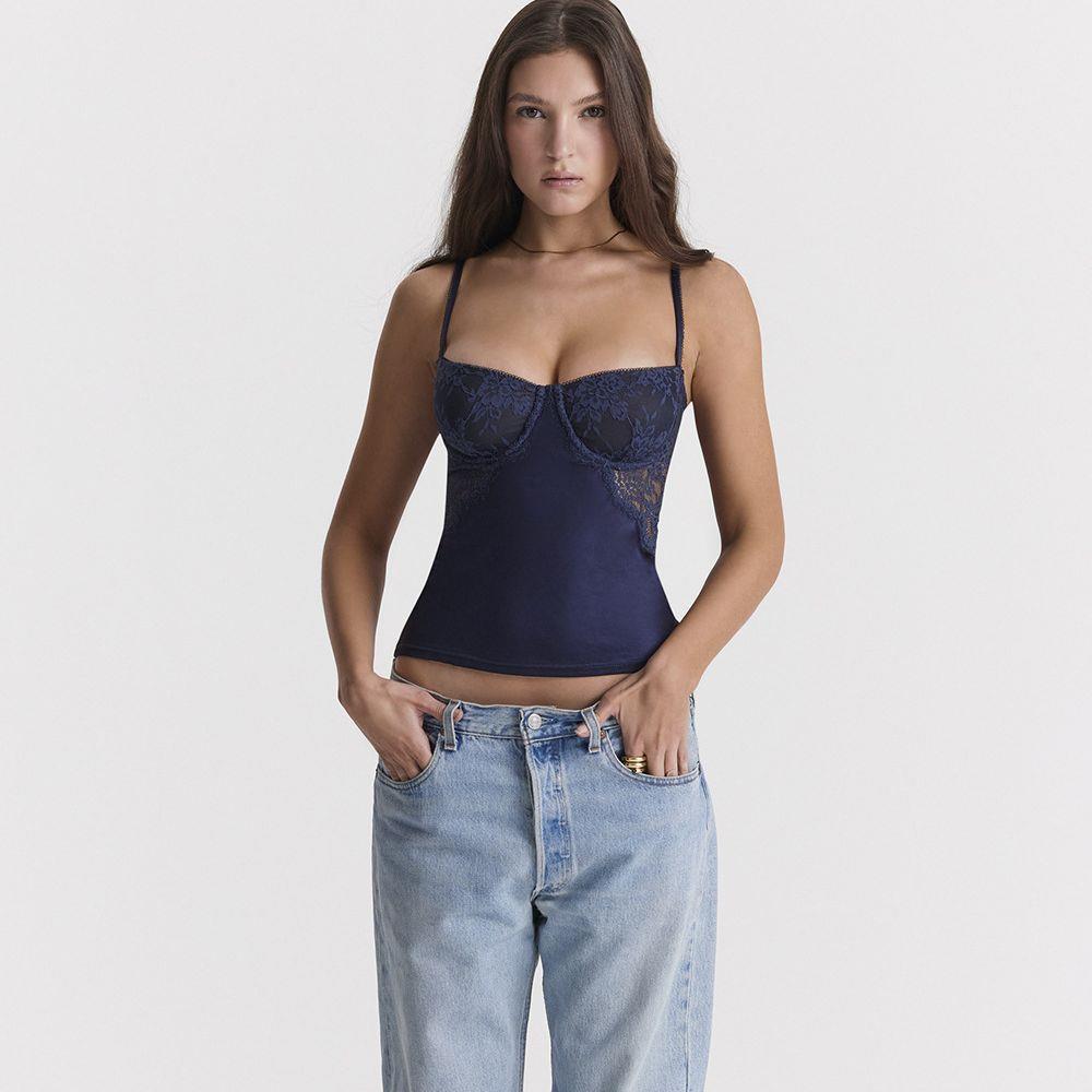 women spaghetti solid sexy crop underwear padded bra