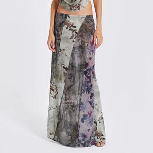 Skirt Midi Slim Girl Hot Fit Slim Style Street Skirt Floral