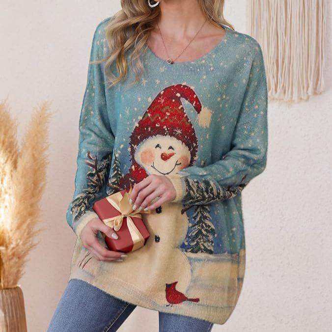 Womens Sweater Pattern Oversized Pullover Sweater Casual